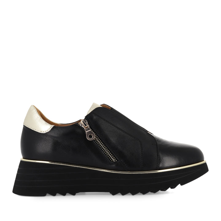 HEGGIE - BLACK PATENT LEATHER / GOLD
