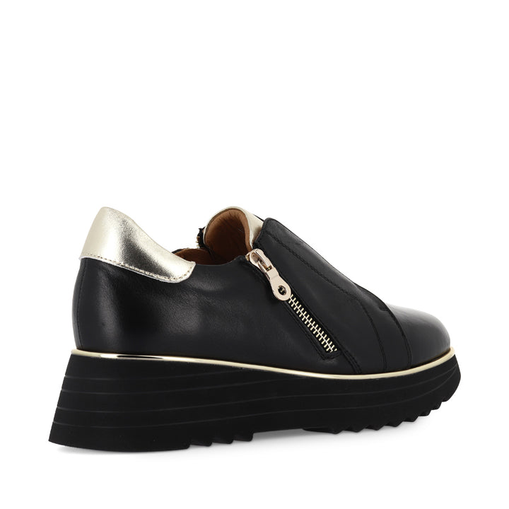 HEGGIE - BLACK PATENT LEATHER / GOLD
