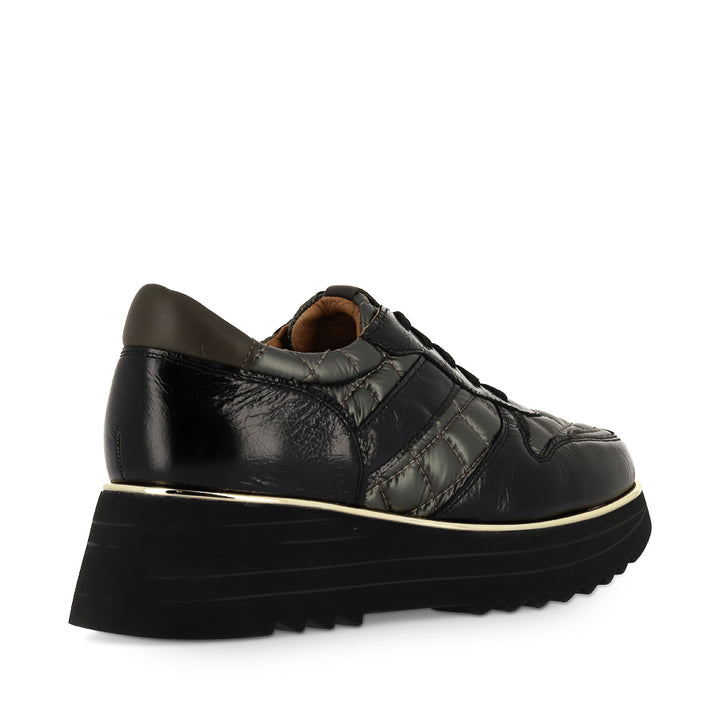 HELENA - BLACK PATENT / KHAKI NYLON