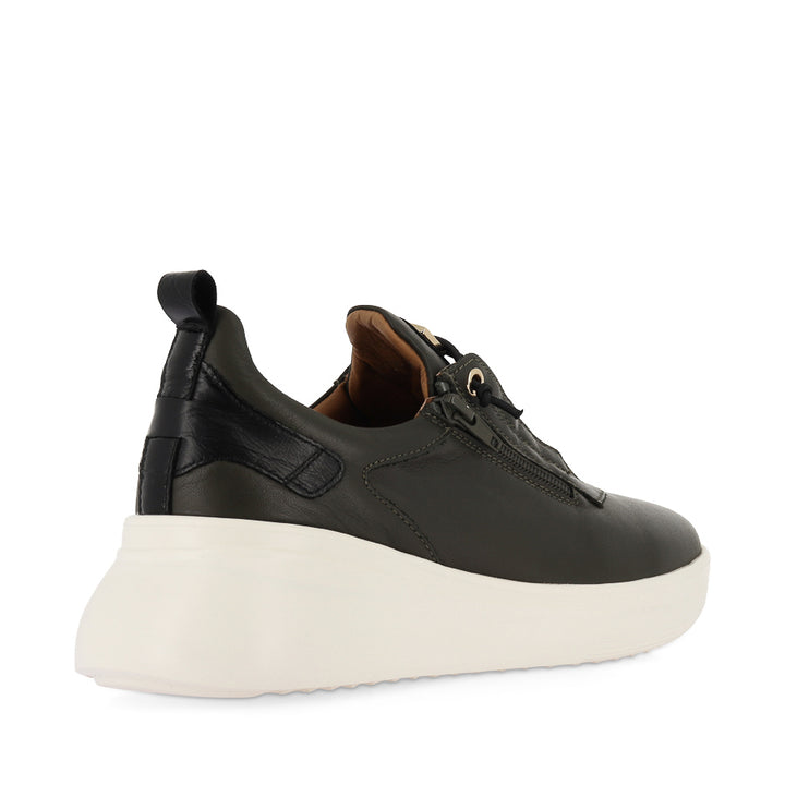 TICKLER - KHAKI LEATHER/BLACK LEATHER