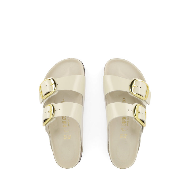 ARIZONA BIG BUCKLE SEASONAL - ECRU HI SHINE LEATHER