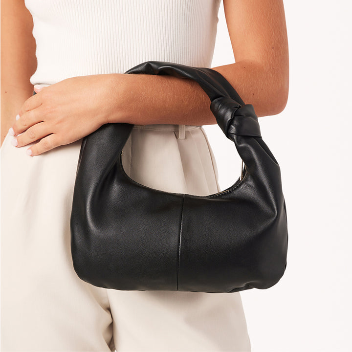 MYLA HANDLE BAG - BLACK
