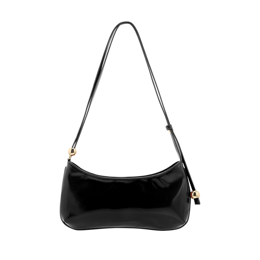 ROSABELLE SHOULDER BAG - BLACK SHINE