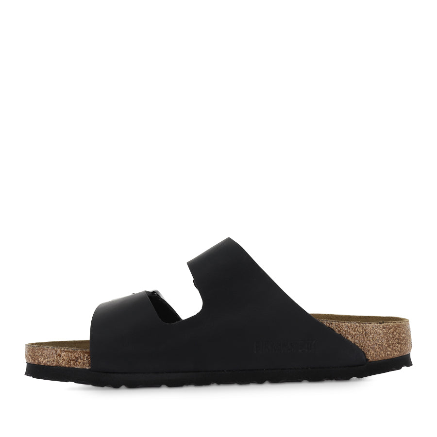 ARIZONA NATURAL LEATHER NARROW - OILED BLACK LEATHER