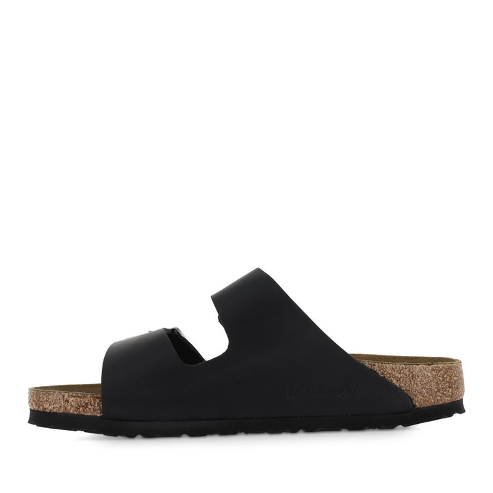 ARIZONA NATURAL LEATHER NARROW - OILED BLACK LEATHER