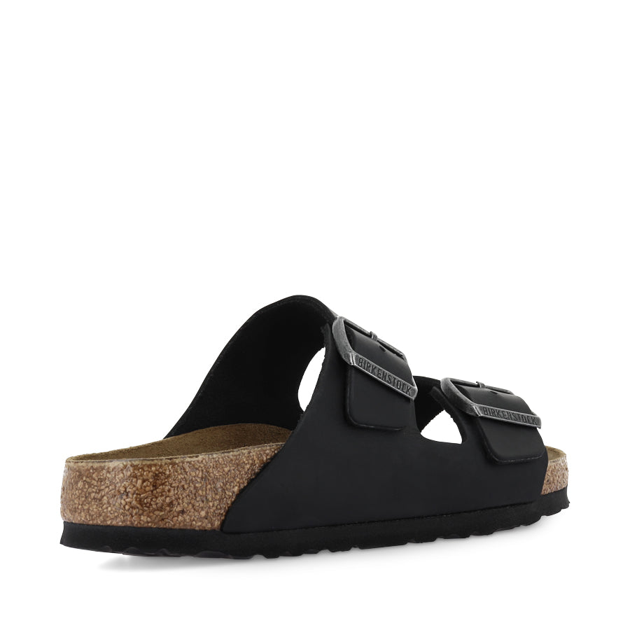 ARIZONA NATURAL LEATHER NARROW - OILED BLACK LEATHER