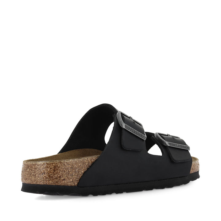 ARIZONA NATURAL LEATHER NARROW - OILED BLACK LEATHER