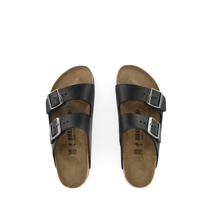 ARIZONA NATURAL LEATHER NARROW - OILED BLACK LEATHER