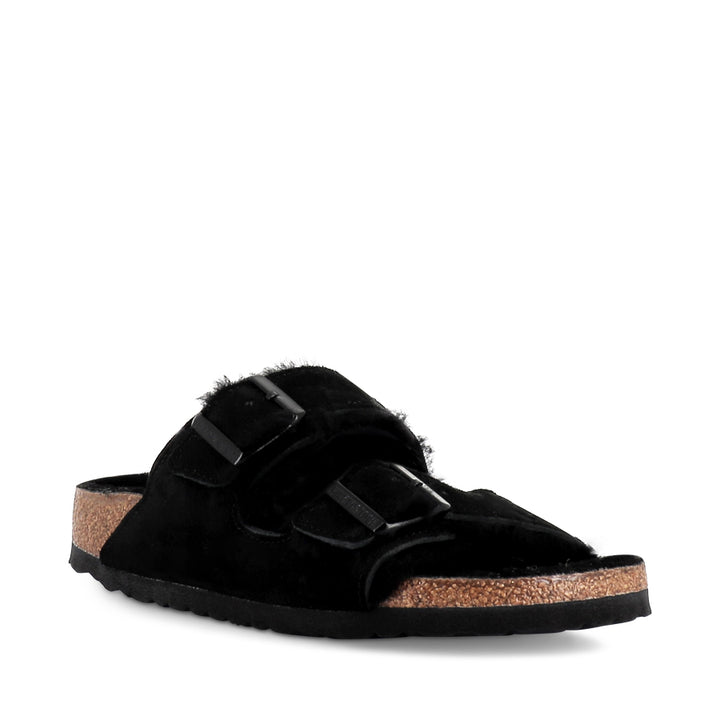 ARIZONA SHEARLING NARROW - BLACK SUEDE