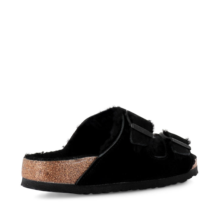 ARIZONA SHEARLING NARROW - BLACK SUEDE
