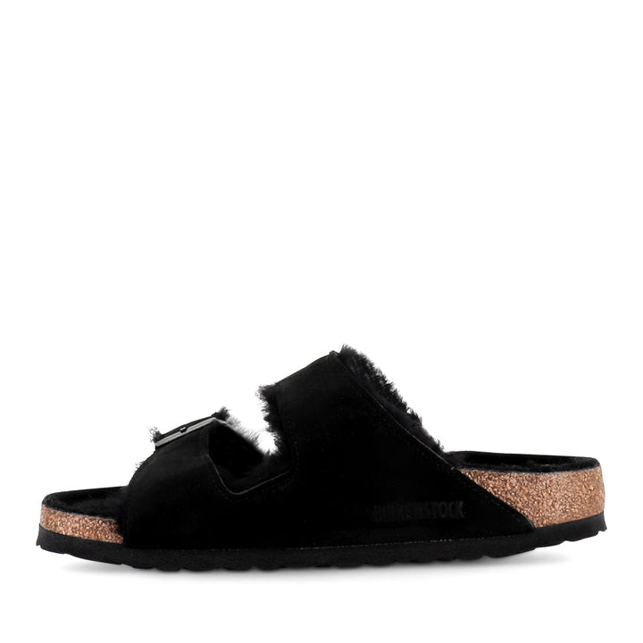 ARIZONA SHEARLING NARROW - BLACK SUEDE