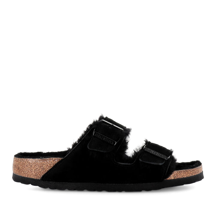 ARIZONA SHEARLING NARROW - BLACK SUEDE