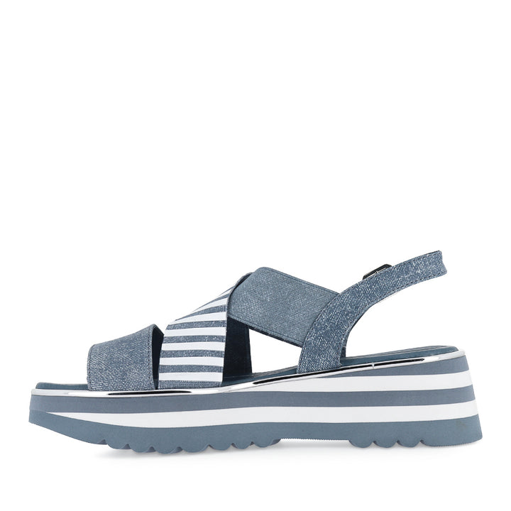 HUNTERS - BLUE DENIM WHITE LEATHER