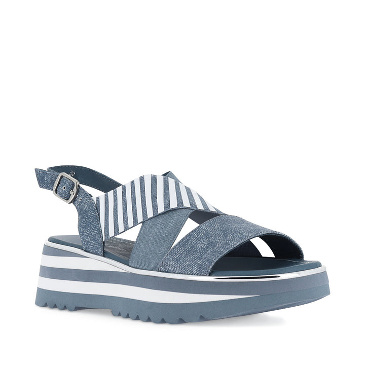 HUNTERS - BLUE DENIM WHITE LEATHER