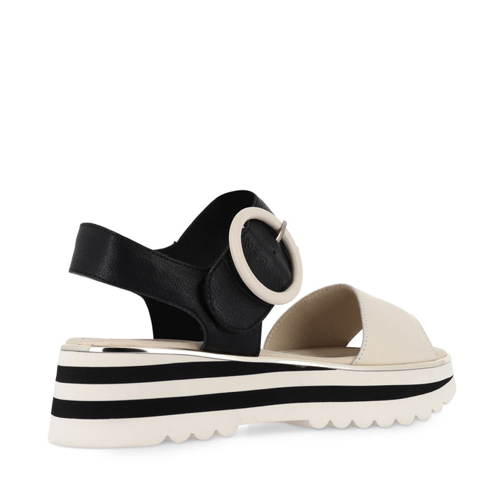 HARLOWS - MILK/BLACK LEATHER