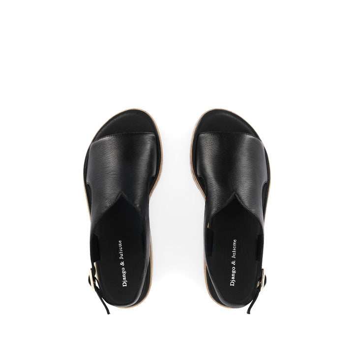 OLINGOS - BLACK LEATHER BLACK SOLE