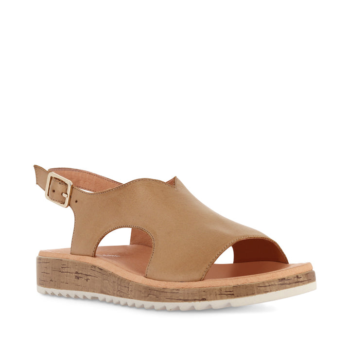 OLINGOS - DARK TAN LEATHER ALMOND SOLE
