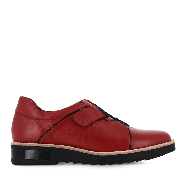 REINYS - DARK RED BLACK LEATHER PATENT