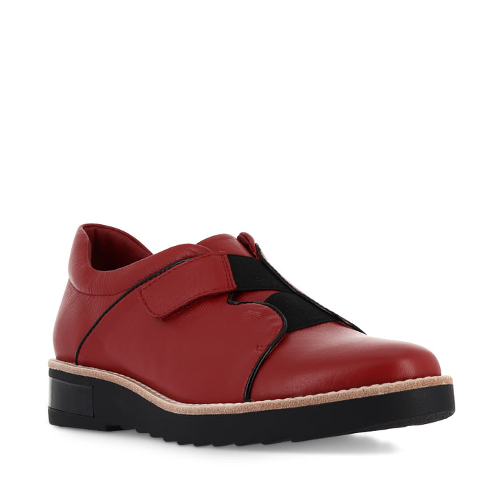 REINYS - DARK RED BLACK LEATHER PATENT