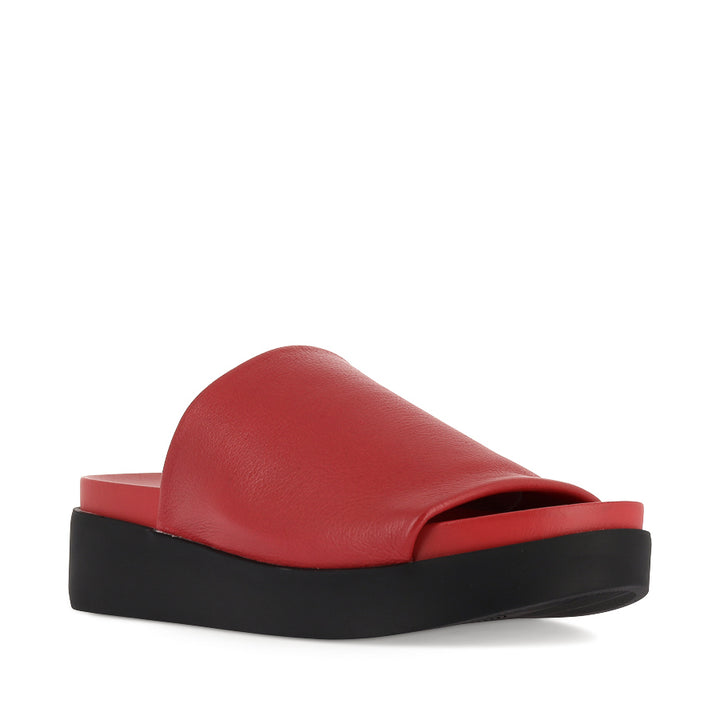 SOFFIA - RED TUMBLED LEATHER/BLACK SOLE