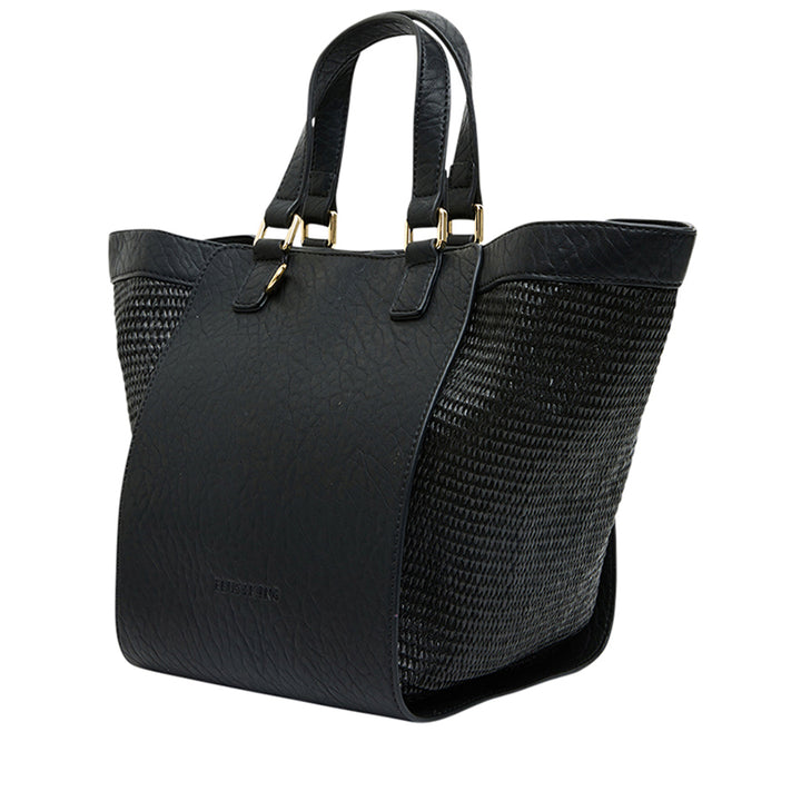CARNEGIE TOTE - BLACK WEAVE