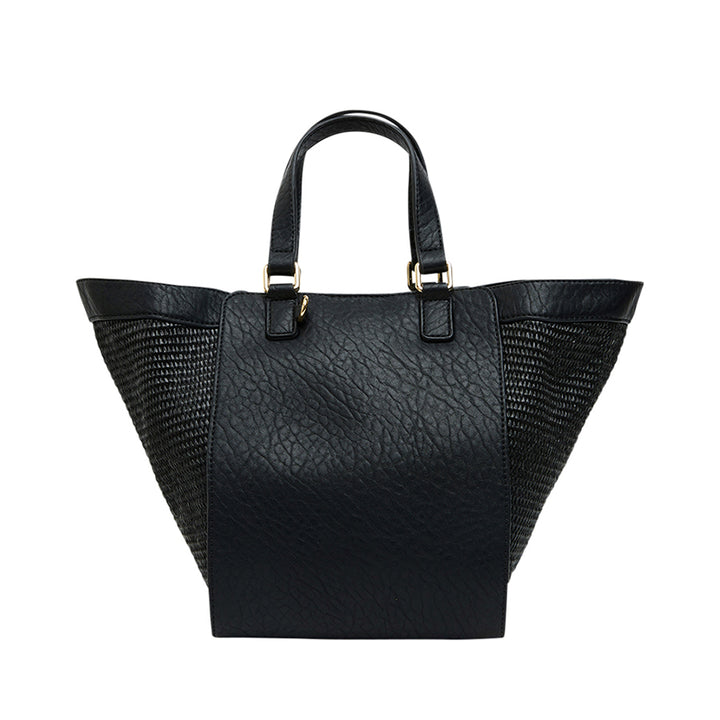 CARNEGIE TOTE - BLACK WEAVE