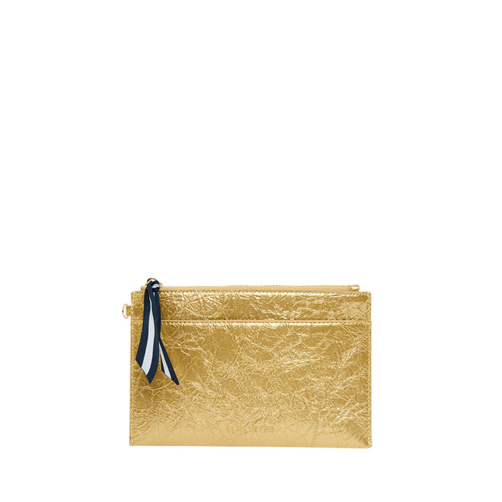 NEW YORK COIN PURSE - GOLD CRINKLE