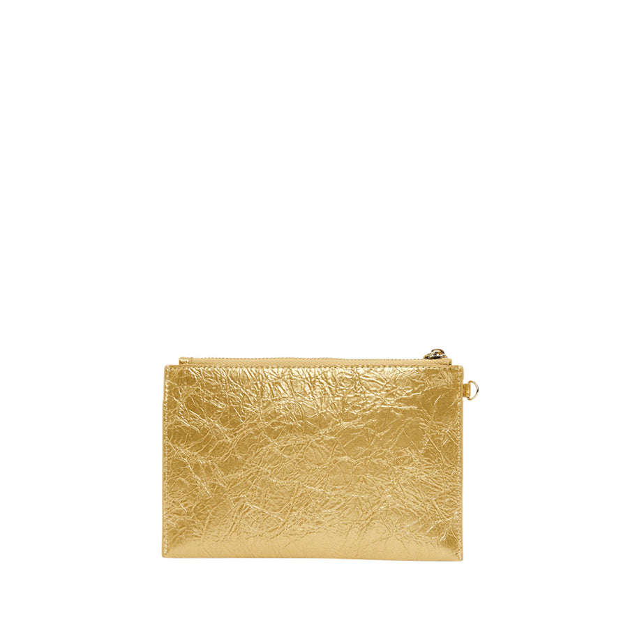 NEW YORK COIN PURSE - GOLD CRINKLE