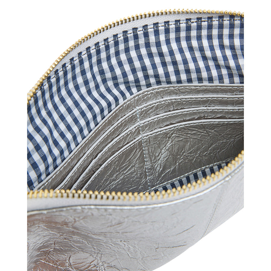 WALLET BOWERY - SILVER CRINKLE