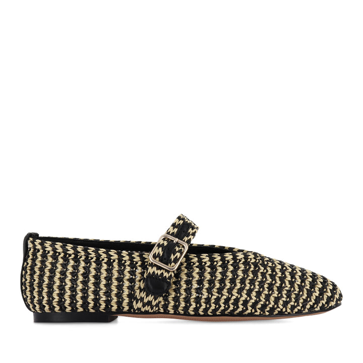 SANTALUM - BLACK/NATURAL RAFFIA