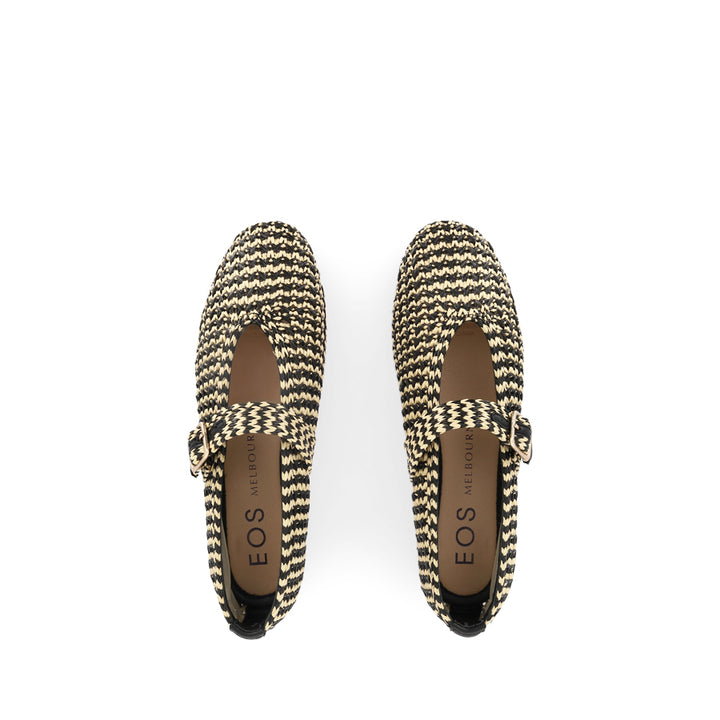 SANTALUM - BLACK/NATURAL RAFFIA