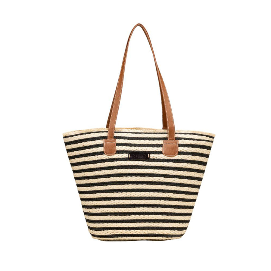 9214 CAMEROS - BLACK/WHITE MULTI RAFIA