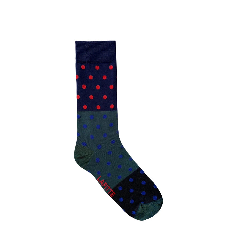 SMALL SPOT SOCK - NAVY MULTI