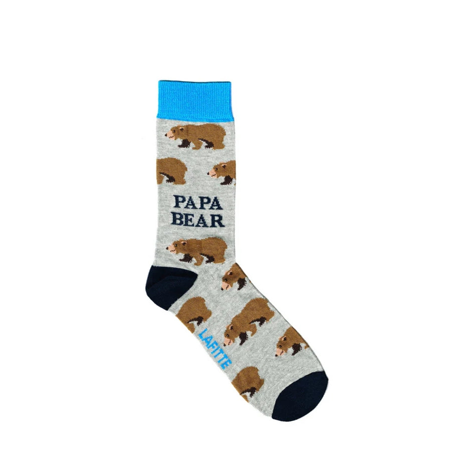 PAPA BEAR SOCKS - GREY