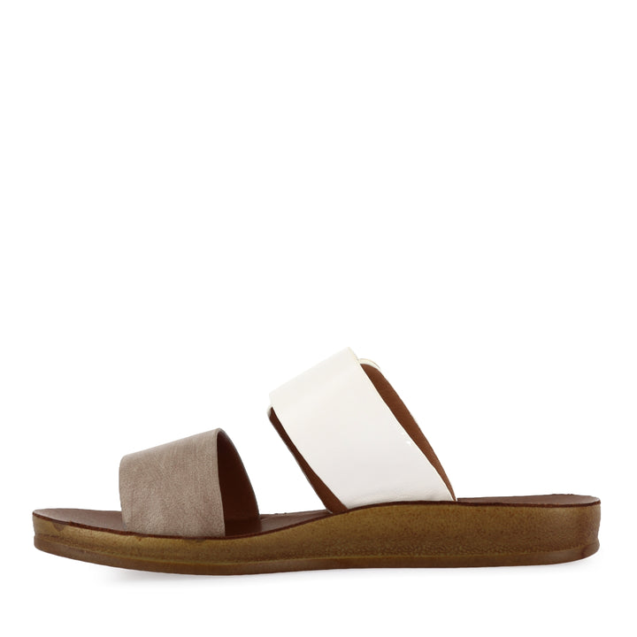DOTI - TAUPE/WHITE