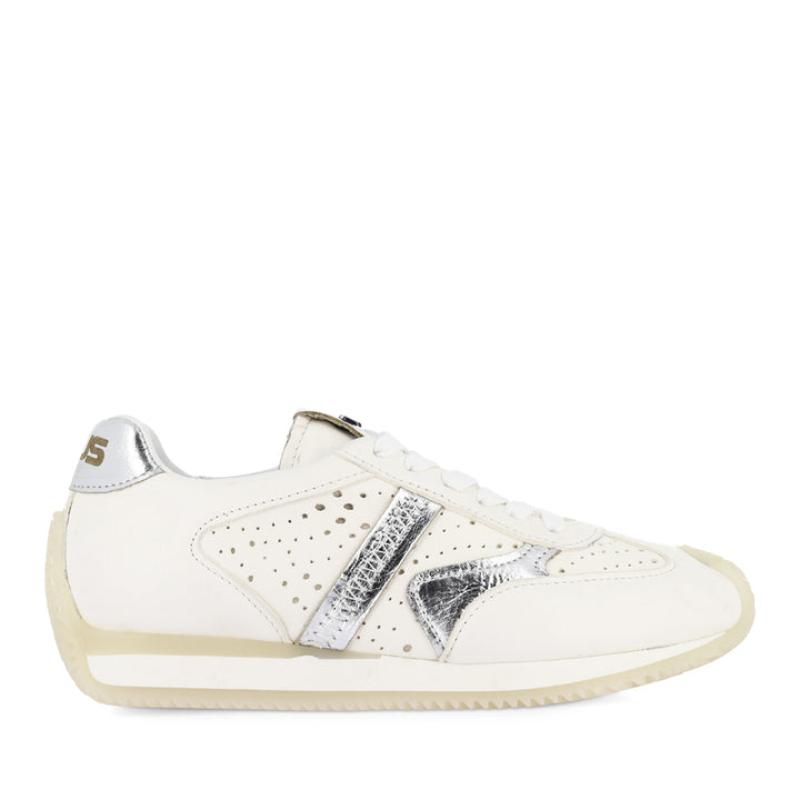 LANE - WHITE/SILVER LEATHER