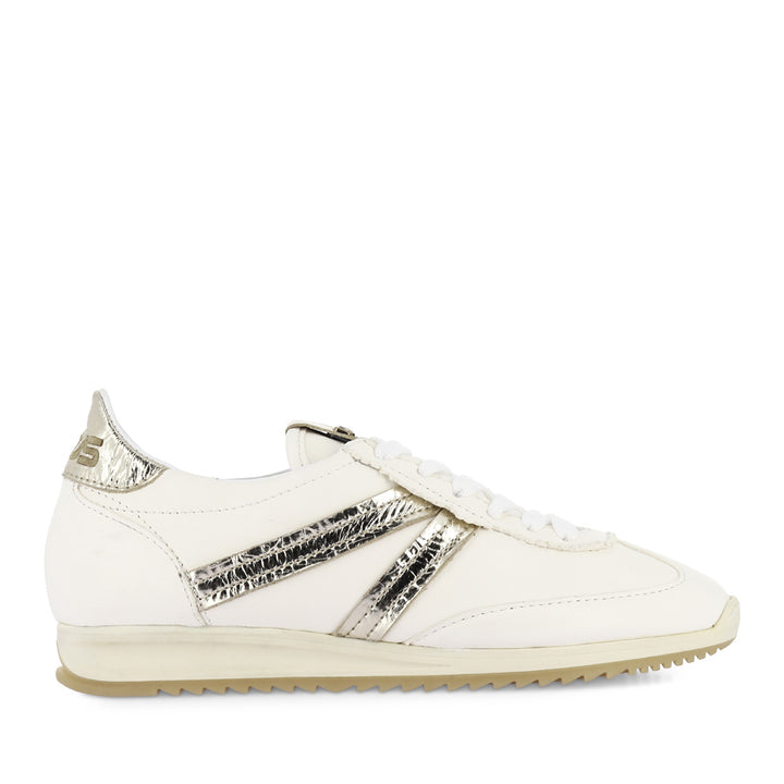 LOGAN - WHITE/GOLD LEATHER