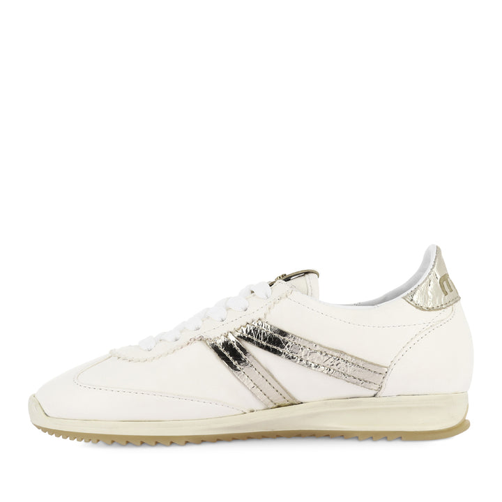 LOGAN - WHITE/GOLD LEATHER