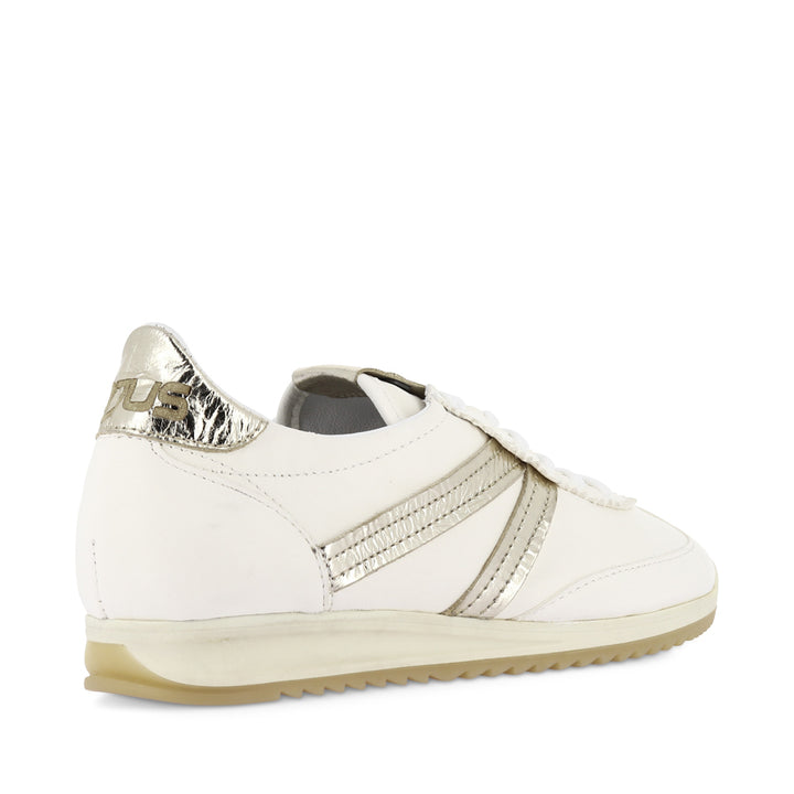 LOGAN - WHITE/GOLD LEATHER