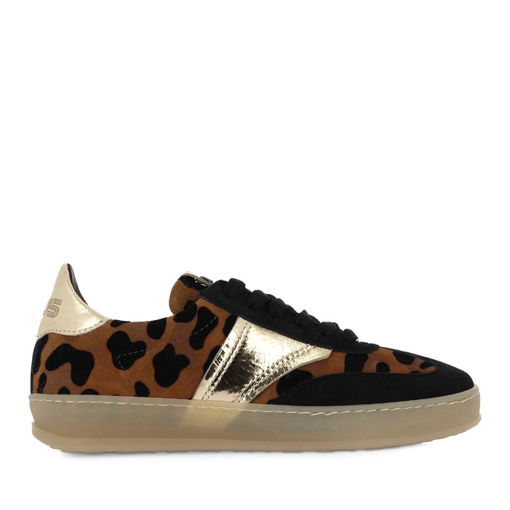 TAJ - BLACK/LEOPARD SUEDE
