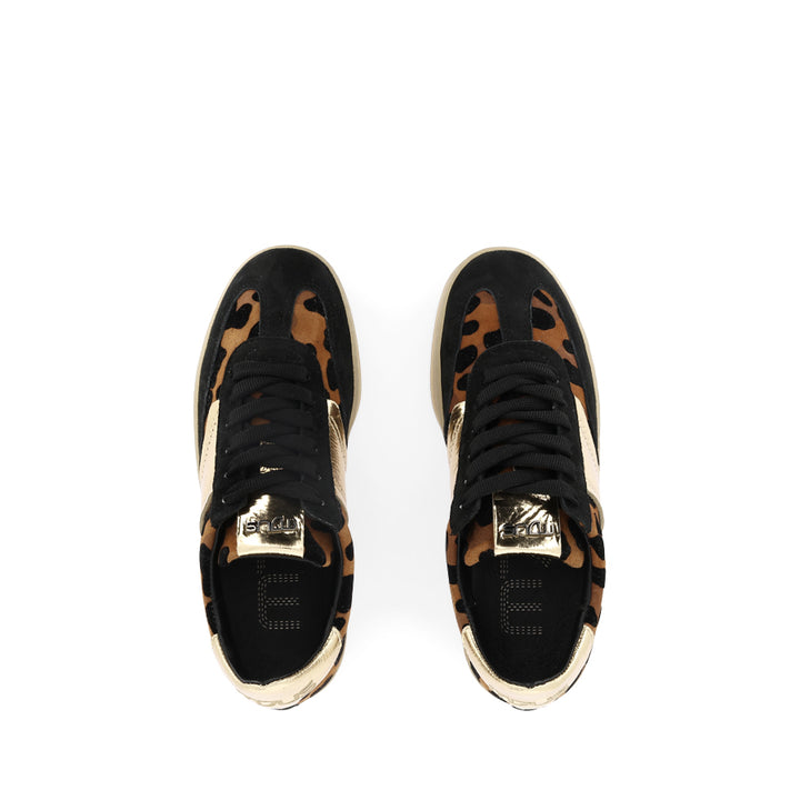 TAJ - BLACK/LEOPARD SUEDE