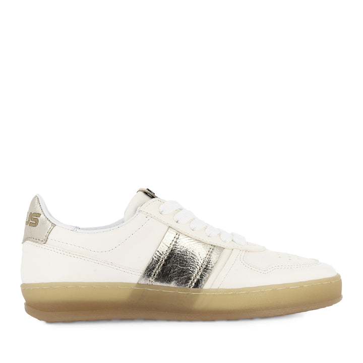 TALIA - WHITE/GOLD LEATHER
