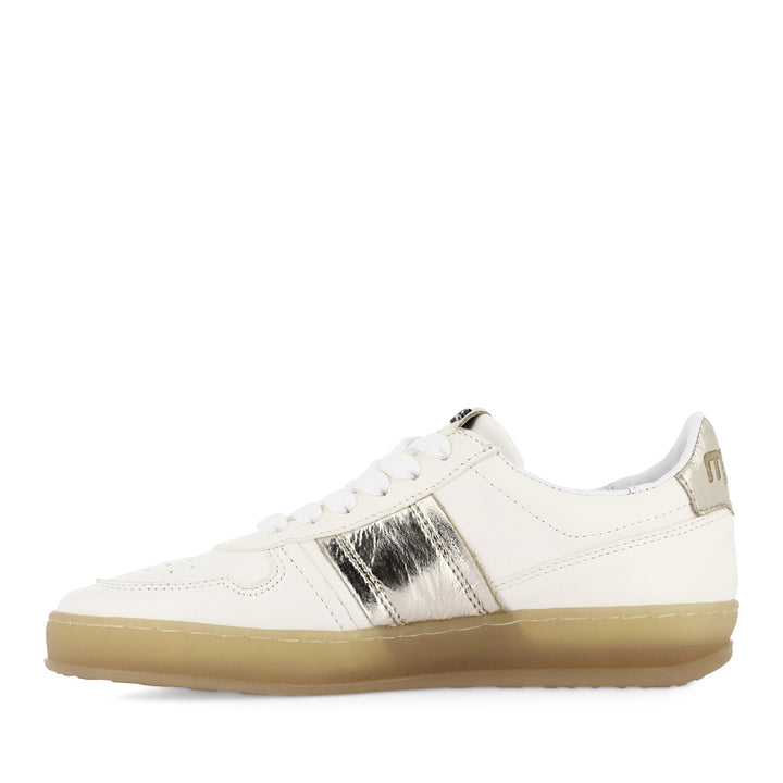 TALIA - WHITE/GOLD LEATHER