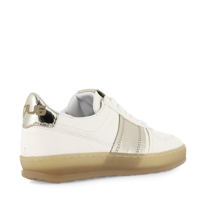 TALIA - WHITE/GOLD LEATHER