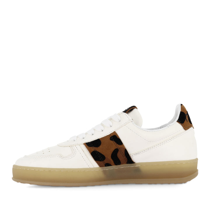 TALIA - WHITE/LEOPARD LEATHER