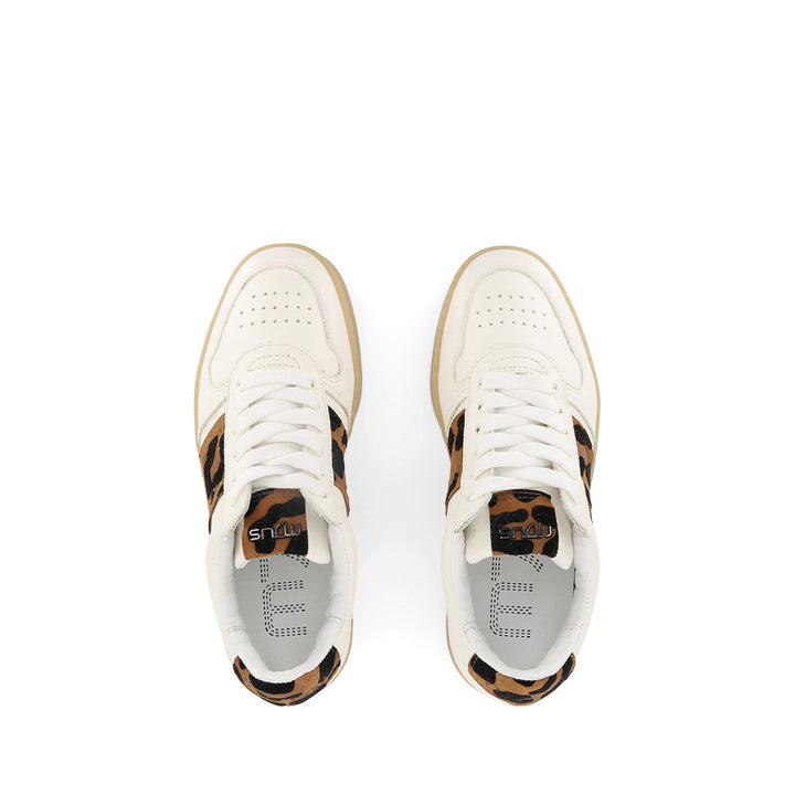 TALIA - WHITE/LEOPARD LEATHER