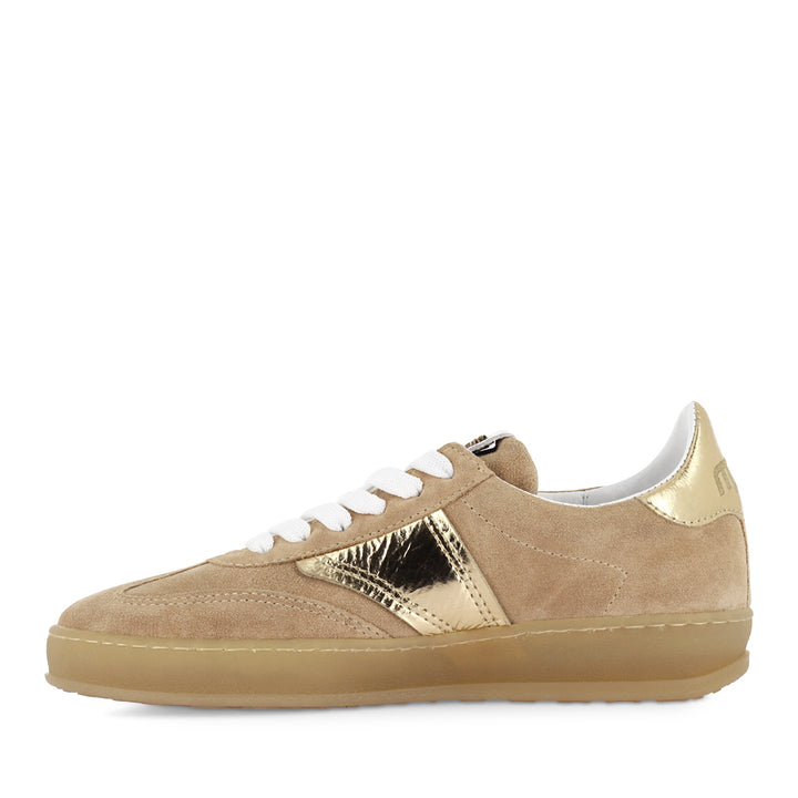 TASH - TAN/GOLD SUEDE