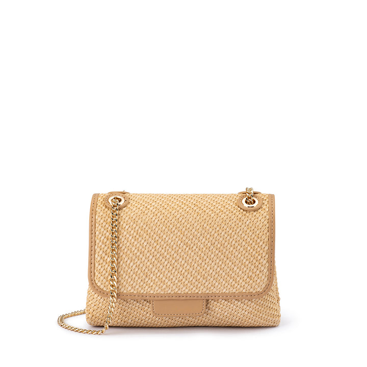 ALEXA WOVEN SHOULDER BAG - NATURAL
