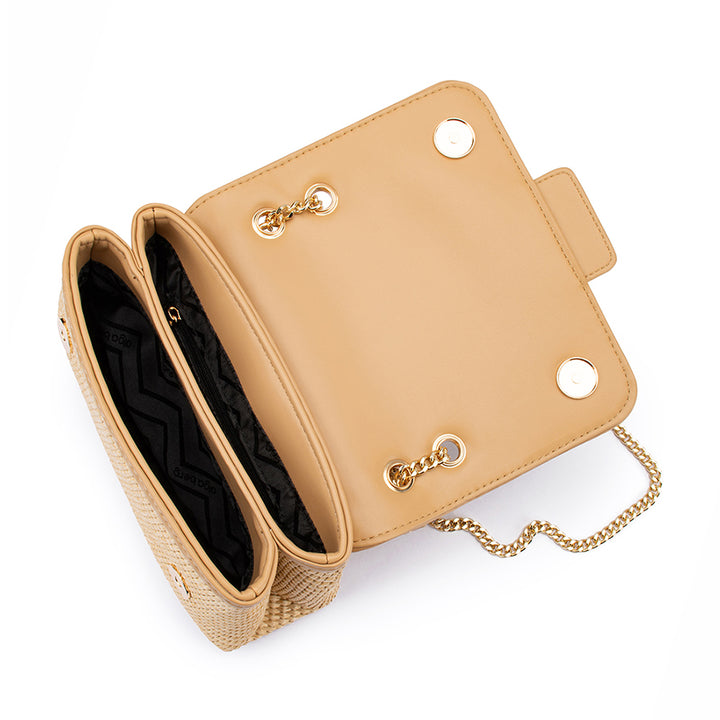 ALEXA WOVEN SHOULDER BAG - NATURAL