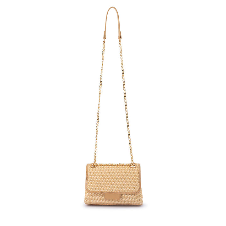 ALEXA WOVEN SHOULDER BAG - NATURAL